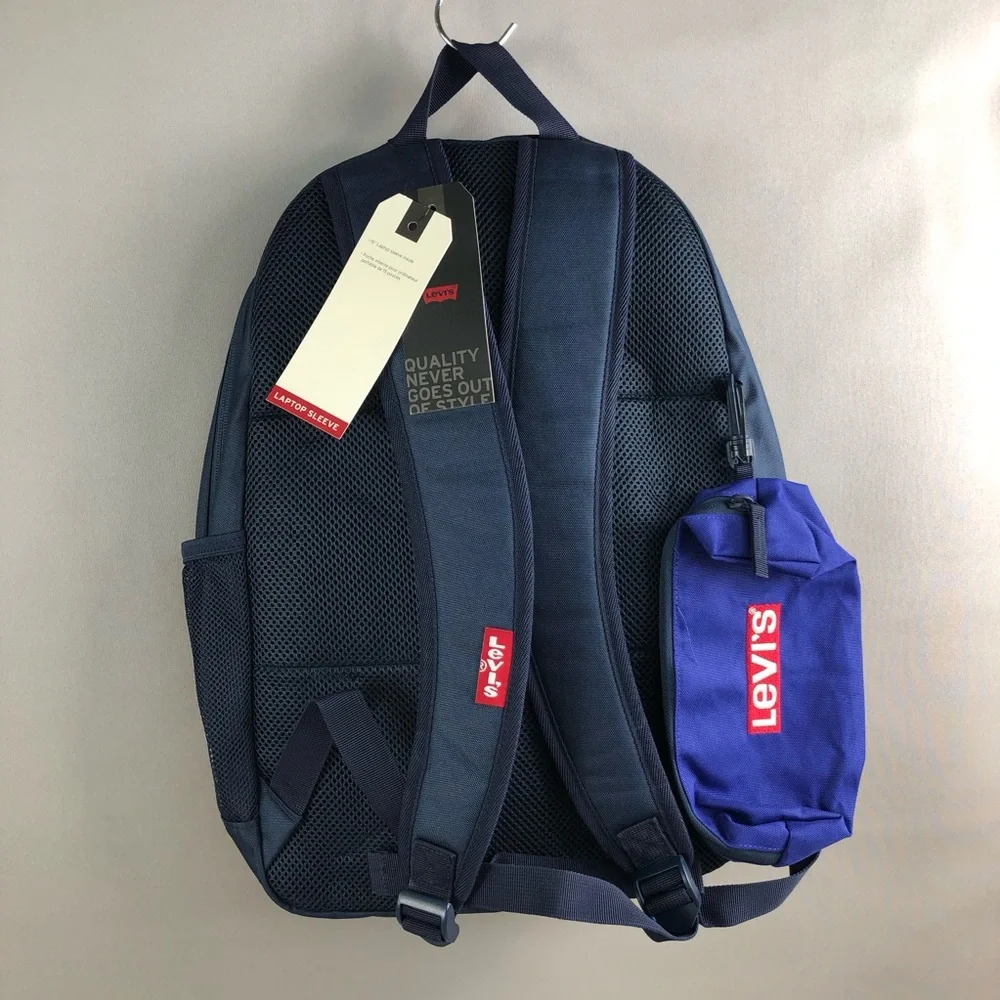 Levi's Boy’s Navy & Royal Blue Backpack with Pencil Pouch